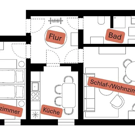 Appartamento Grosses 2 Schlafzimmer *